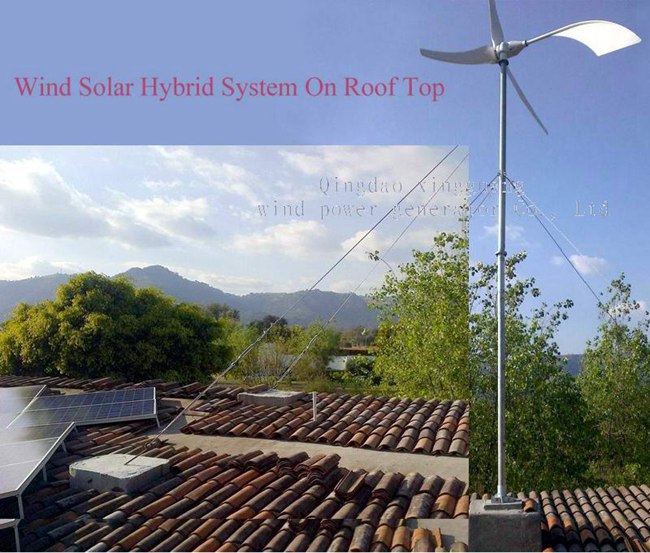 屋頂安裝風光互補發電系統